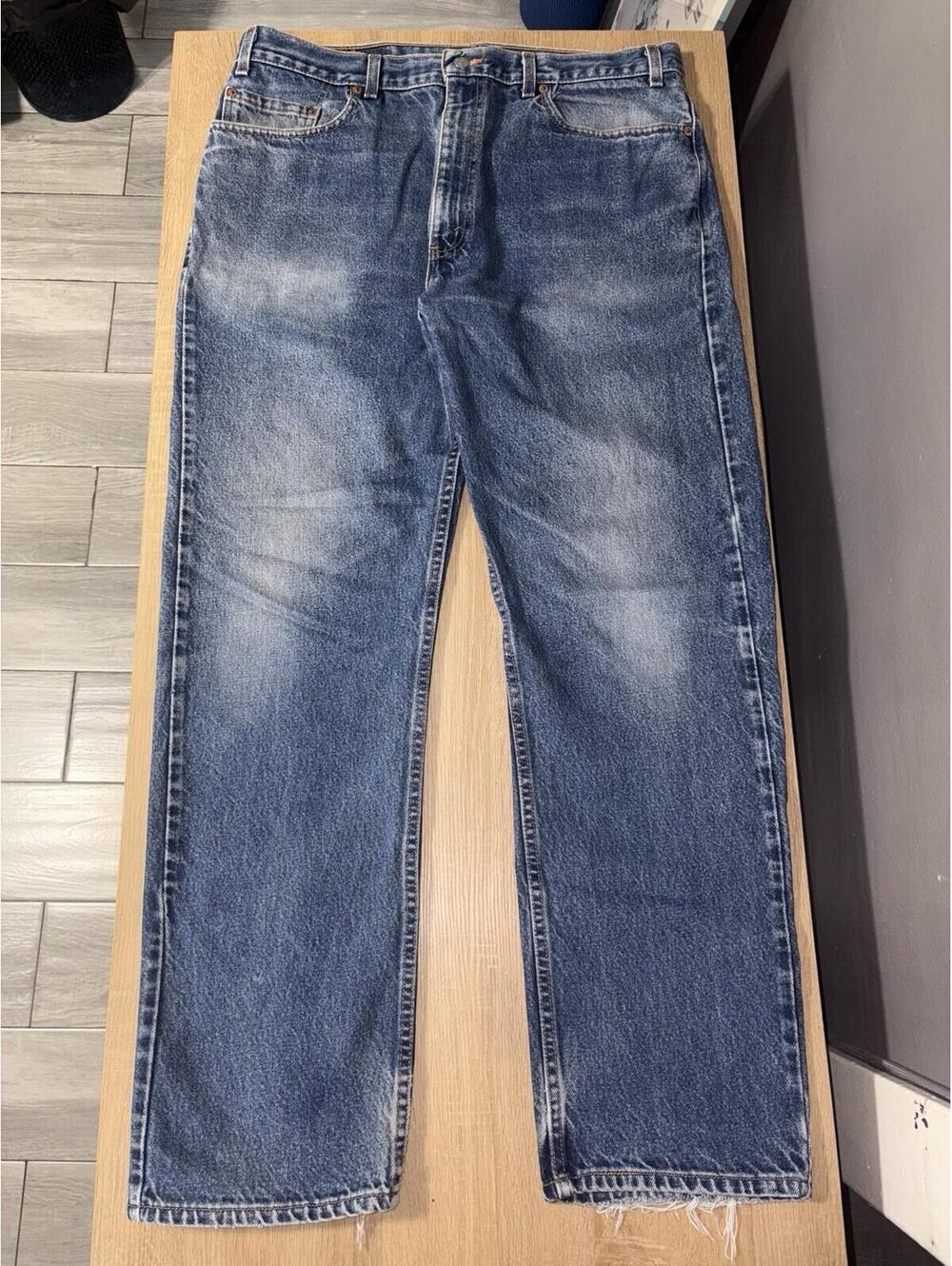 Vintage Levis 505 Jeans Mens 38x32 Blue Dark Wash Regular Straight Made USA
